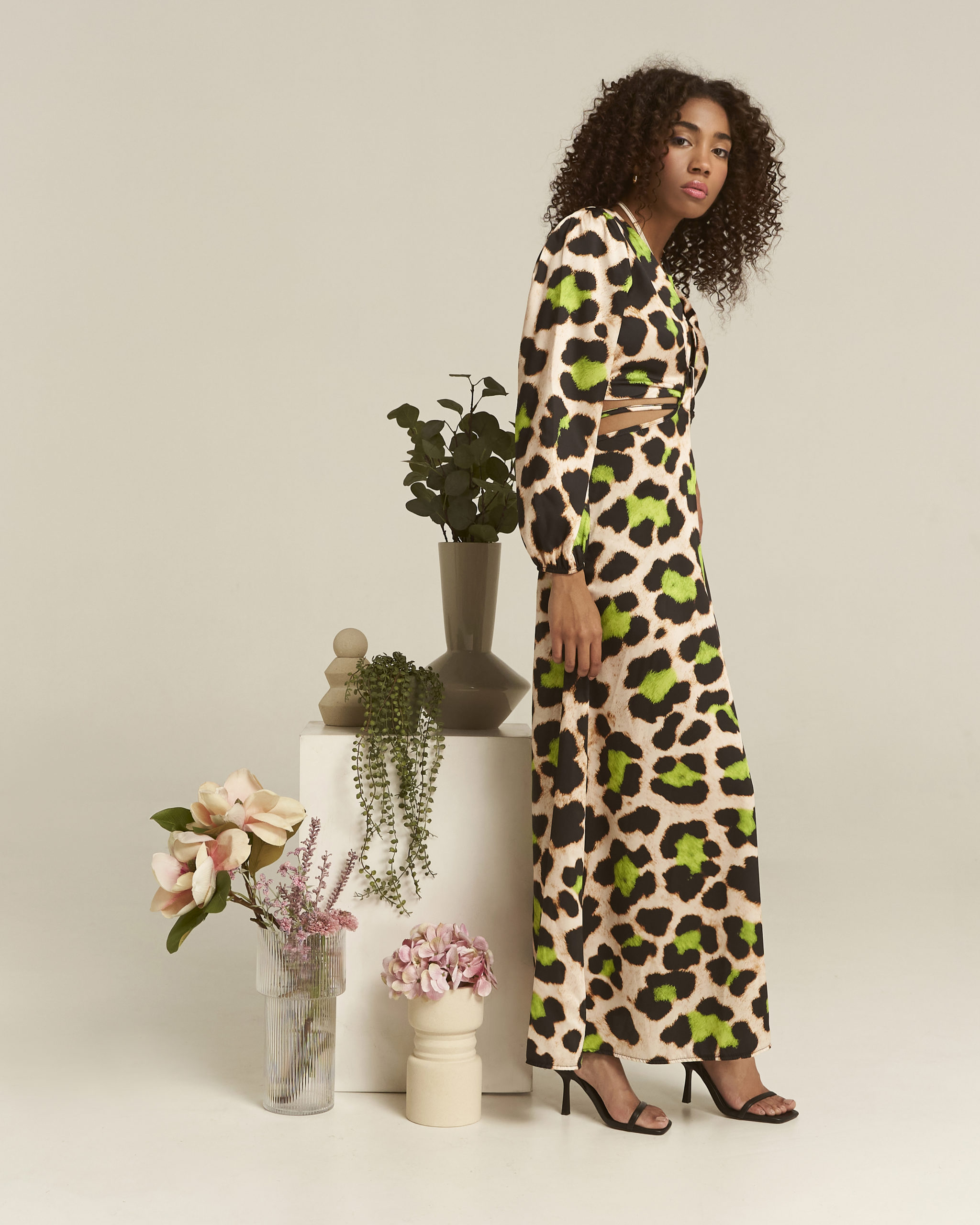 Leopard maxi dress with cutouts Le Club Elle
