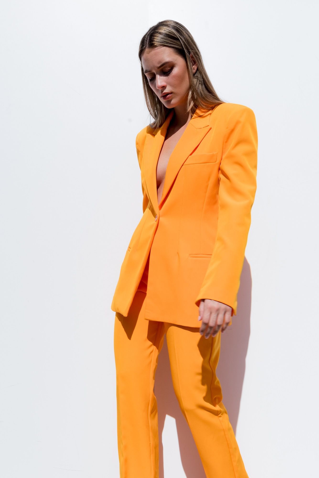 Orange Blazer Women- Le Club Elle