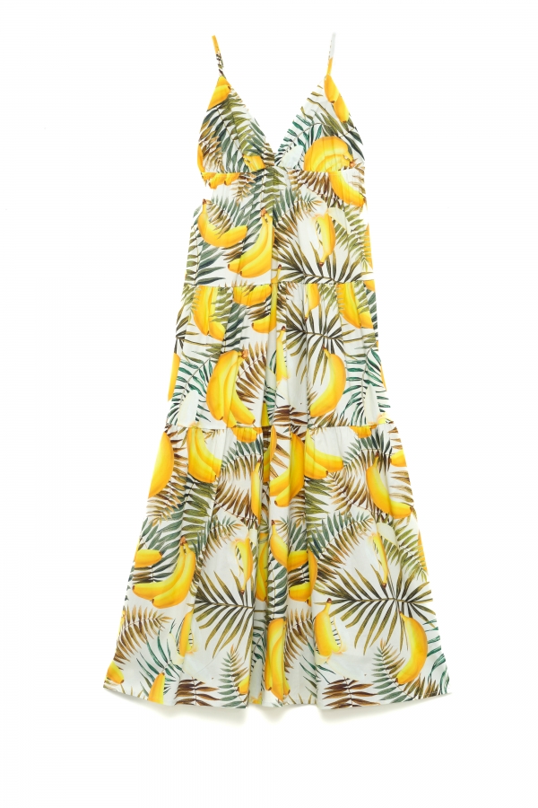 midi-dress with jungle pattern- Le Club Elle